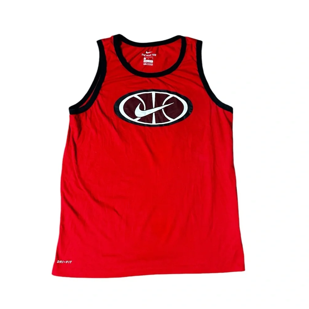 Nike dry-fit red basketball tank top - Picture 1 of 3